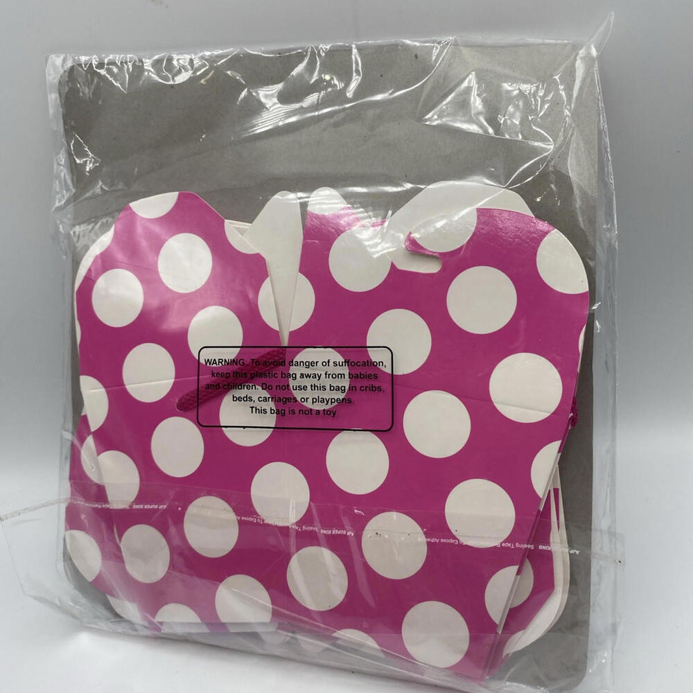 Takeout Style Gift Boxes 6 in pack Polka Dot Pink - Picture 4 of 6